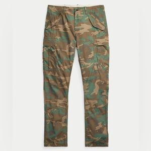 Polo Ralph Lauren Men's Olive Green Utility Slim Fit Ripstop Cargo camo Pants